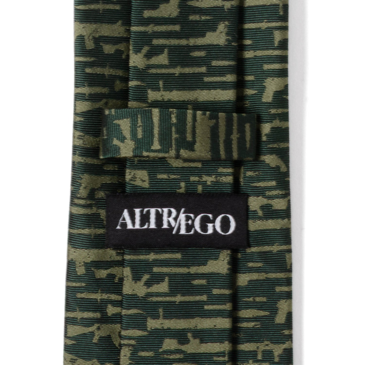 Gun Patterned Green Men's Tie