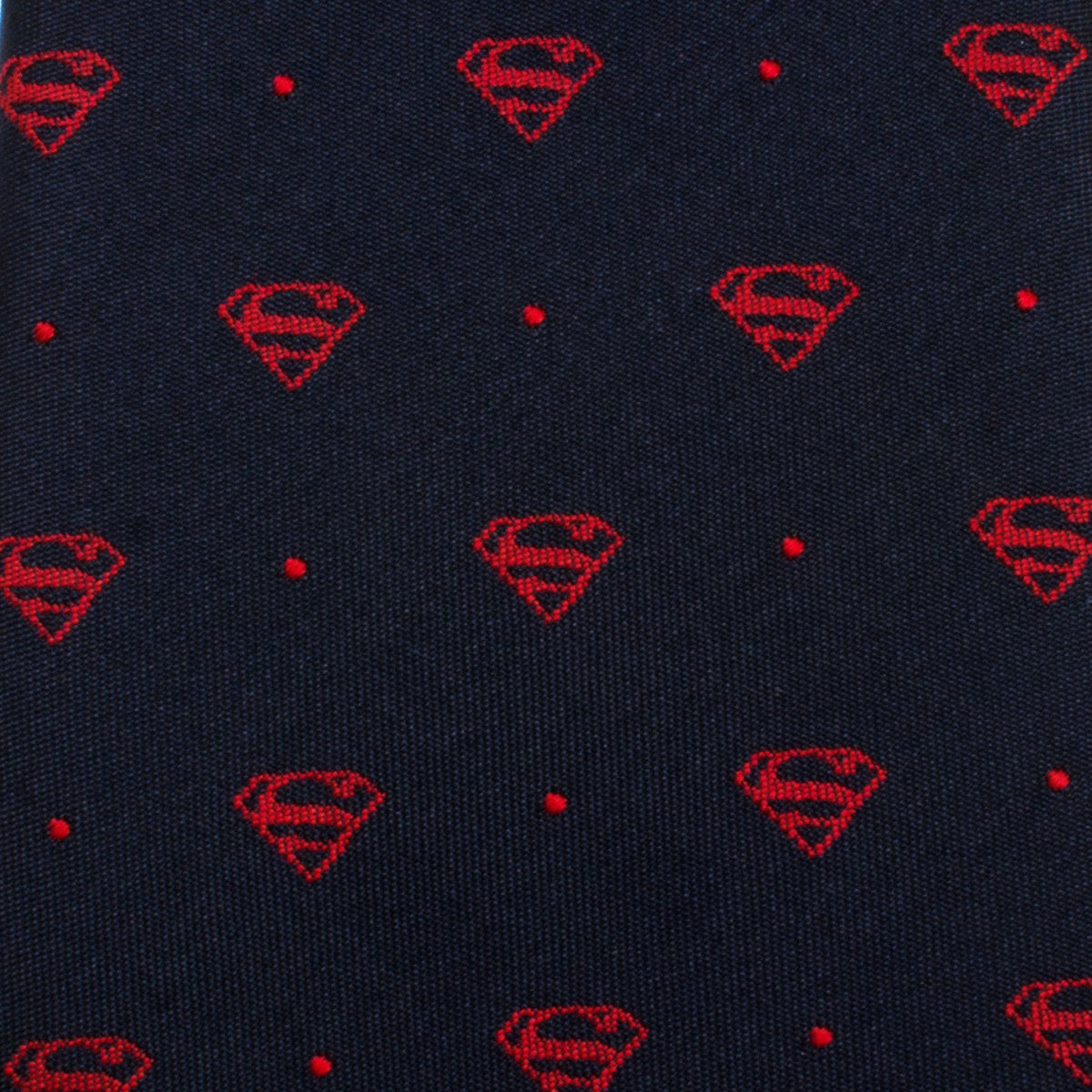 DC Superman Shield Navy and Red Dot Tie