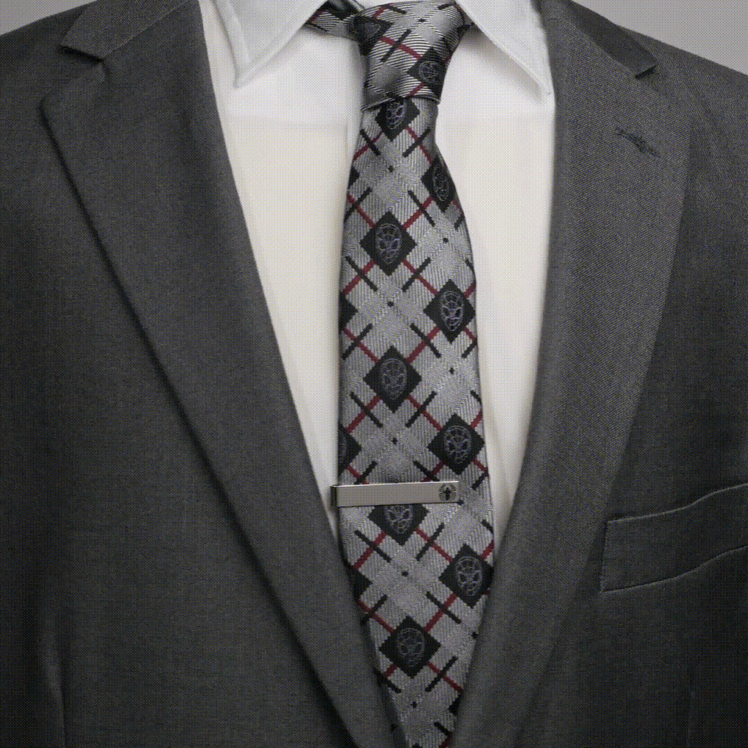 Marvel Spider-Man Plaid Black Men's Tie