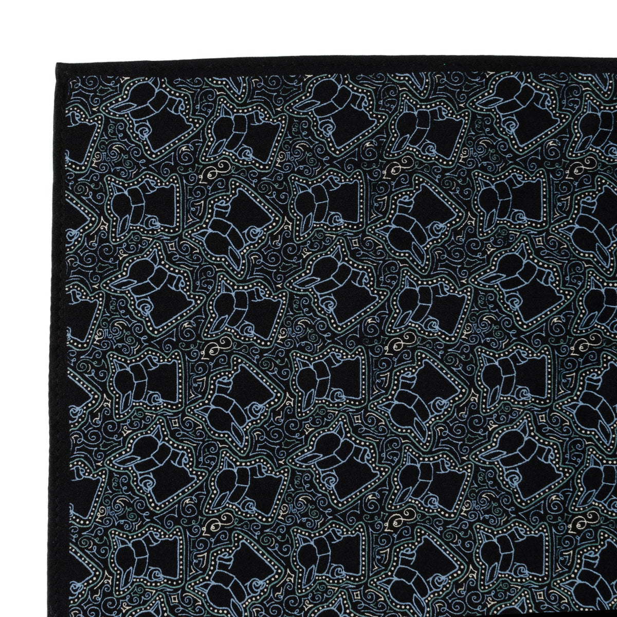 Star Wars Grogu Outline Navy Blue Pocket Square