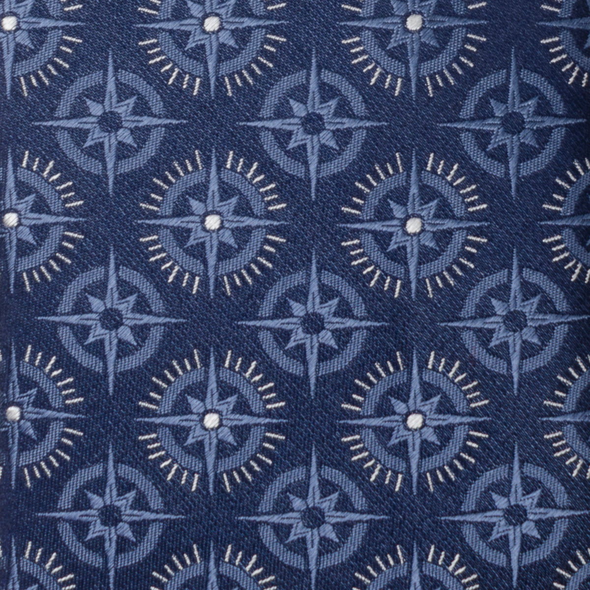 Compass Hidden Message Navy Blue Men's Tie