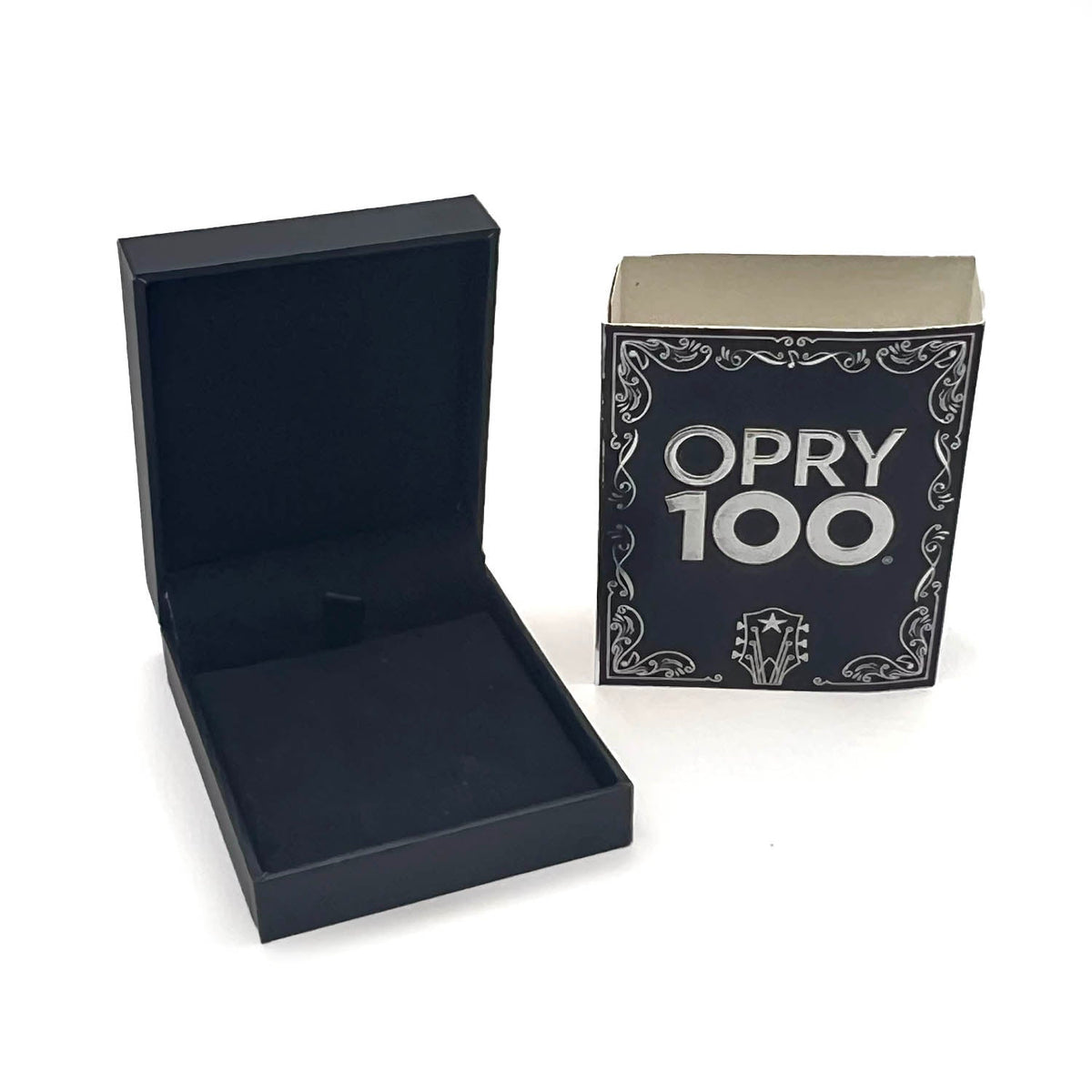 Grand Ole Opry Stainless Steel Silver Guitar Necklace
