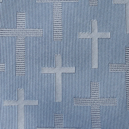 Blue Textured Cross Men's Tie