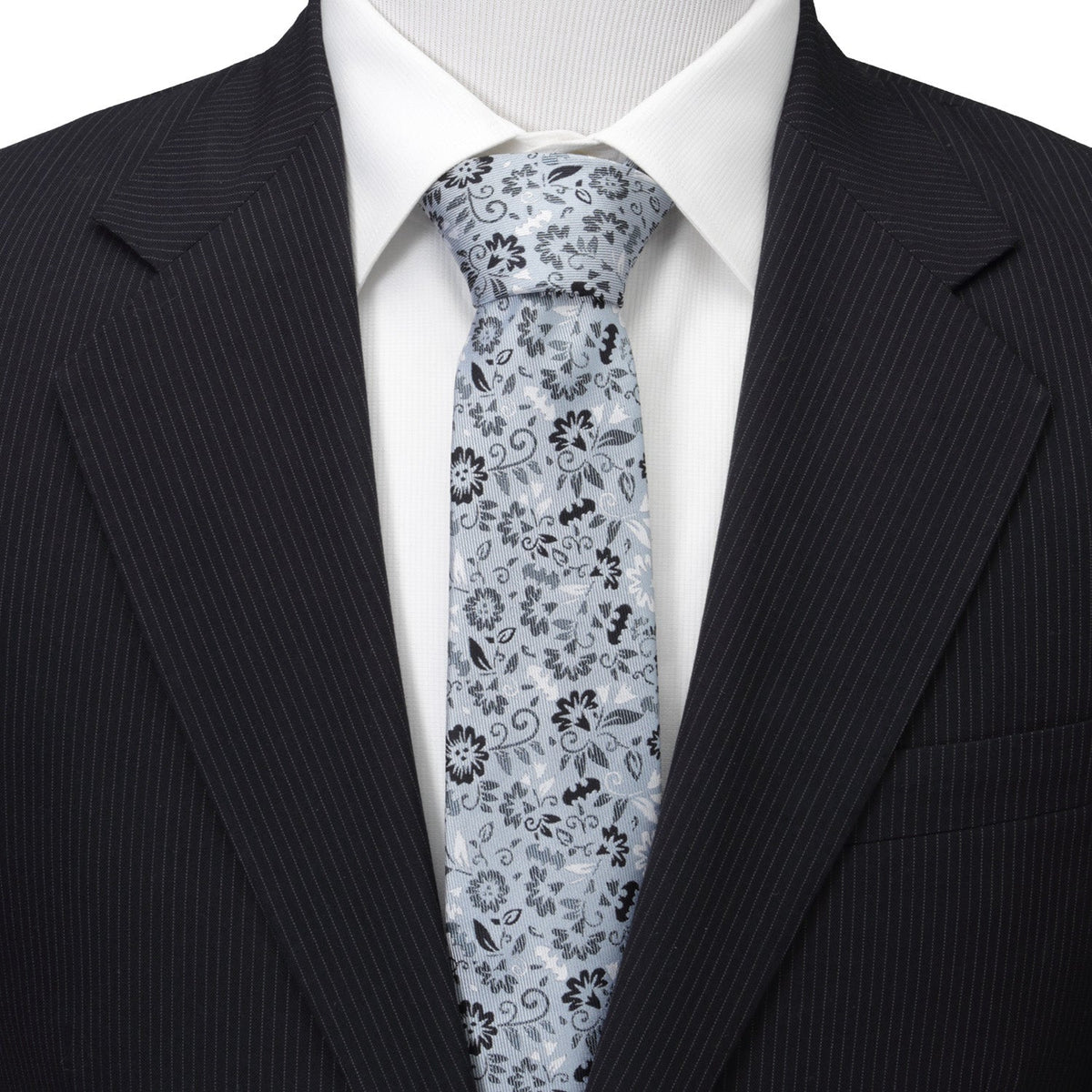 DC Batman Patterned Floral Blue Men's Tie