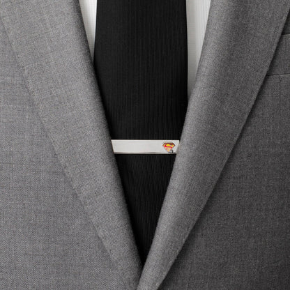 DC Superman Hidden Message Silver Tie Bar
