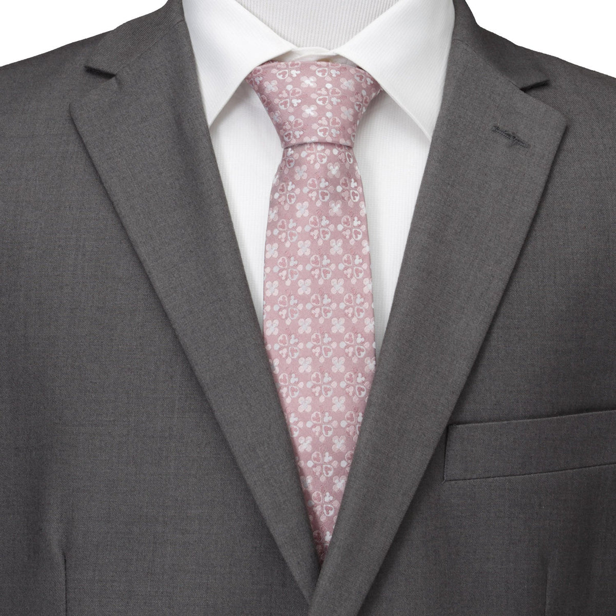 Disney Mickey Mouse Silhouette Blossom Pink Men's Tie