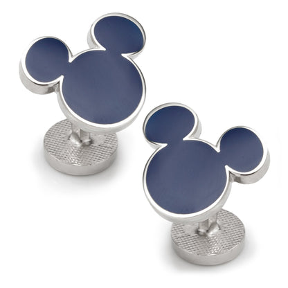 Disney Mickey Mouse Silhouette Blue Cufflinks