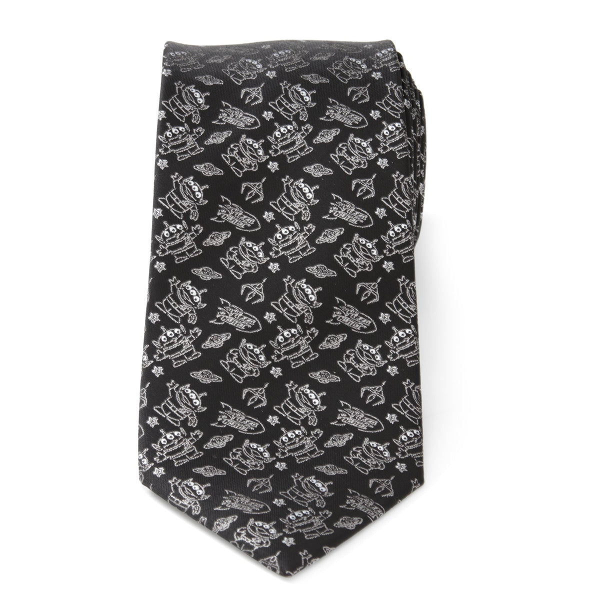 Disney Pixar Toy Story Alien Print Black Men's Tie