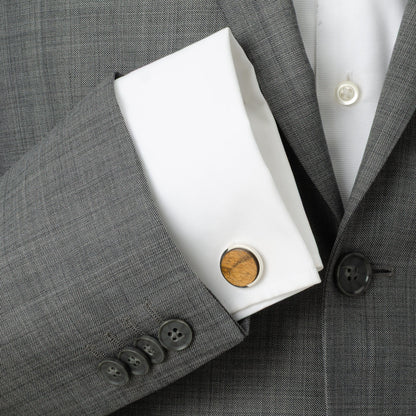 Ryman Auditorium White Oakwood Gunmetal Cufflinks