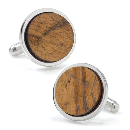 Ryman Auditorium White Oakwood Gunmetal Cufflinks