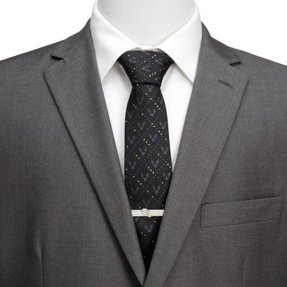Harry Potter Golden Snitch Black Silk Men's Tie