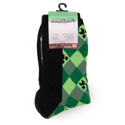 Minecraft Creeper Men's Sock Set ' 3 Pairs
