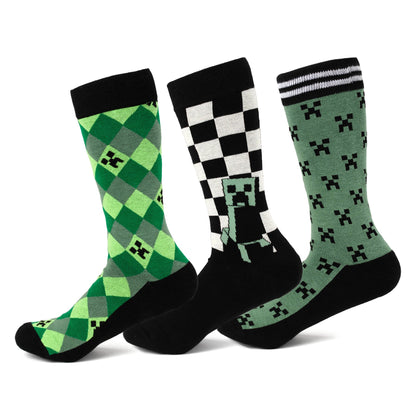 Minecraft Creeper Men's Sock Set ' 3 Pairs