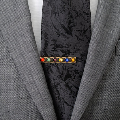 Marvel Avengers Infinity Stones Antique Gold Tie Clip