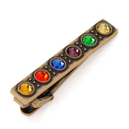 Marvel Avengers Infinity Stones Antique Gold Tie Clip