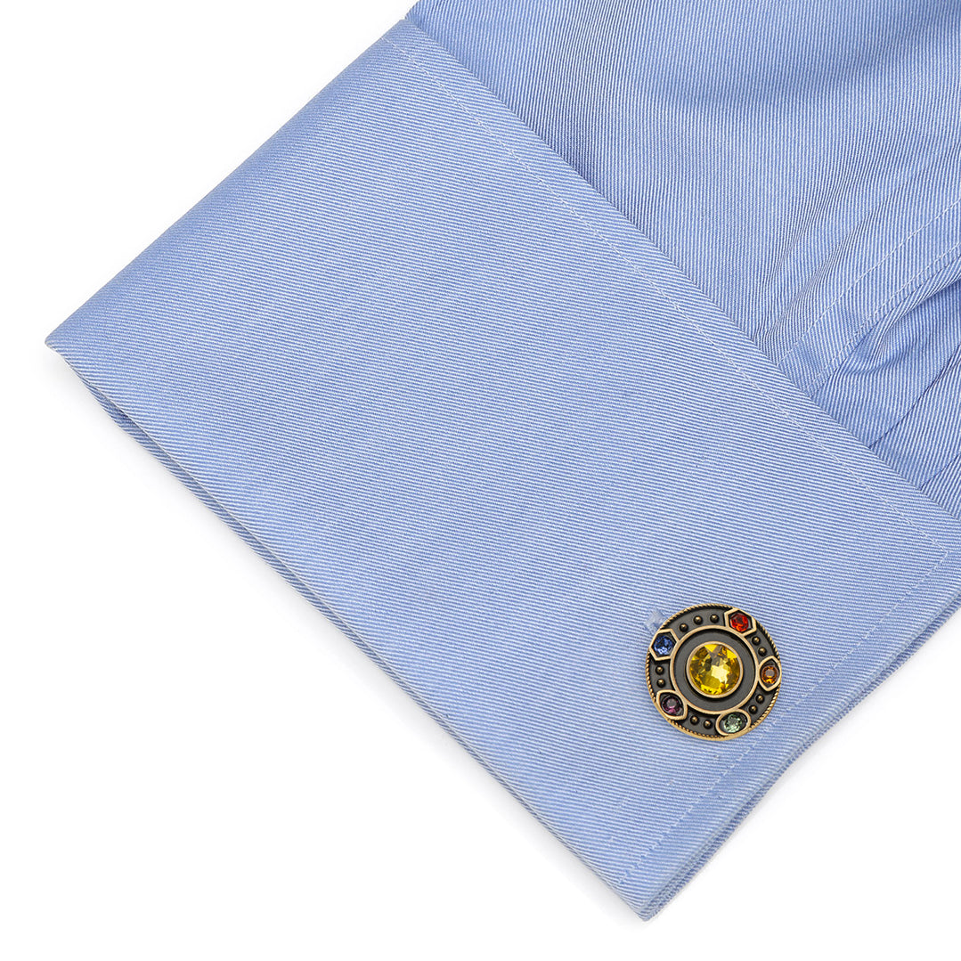 Marvel Avengers Infinity Stones Antique Gold Cufflinks
