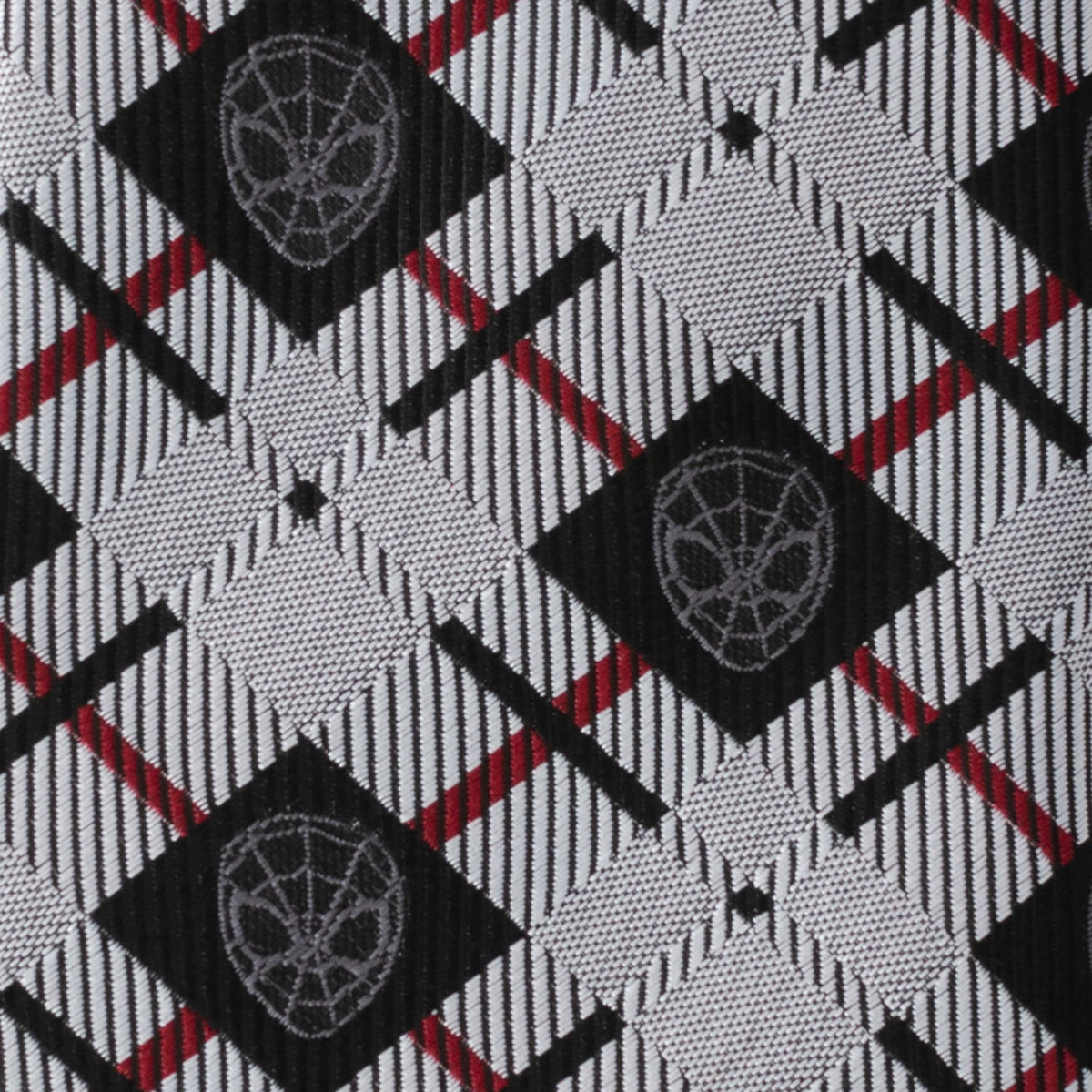 Marvel Spider-Man Plaid Black Men's Tie