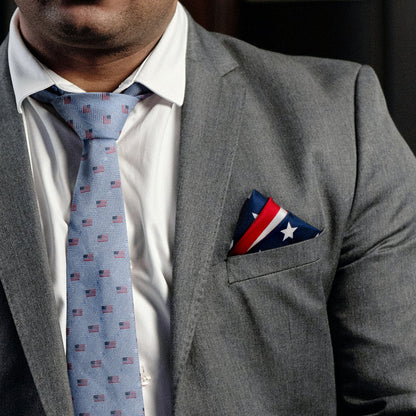 America 250 Heritage Cufflinks and Pocket Square Gift Set