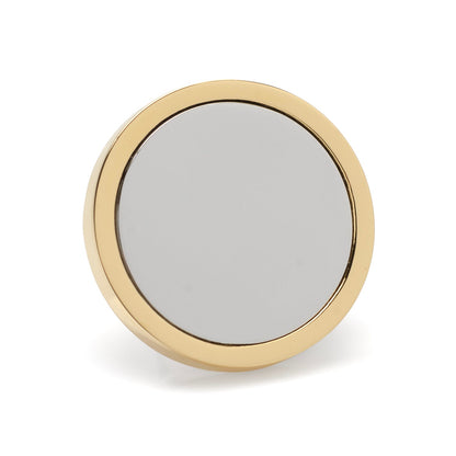 Two Toned Stainless Steel Round Infinity Engravable Lapel Pin