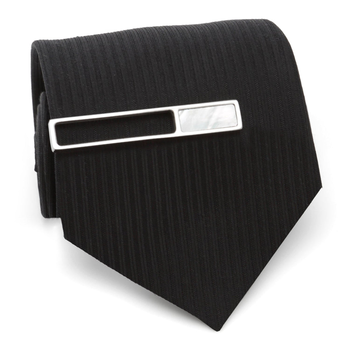 Die Cut Mother of Pearl Stainless Steel Tie Clip