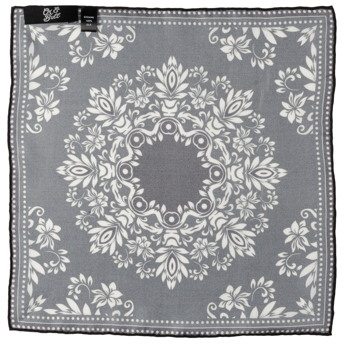 Black/White Men's Silk Pocket Square