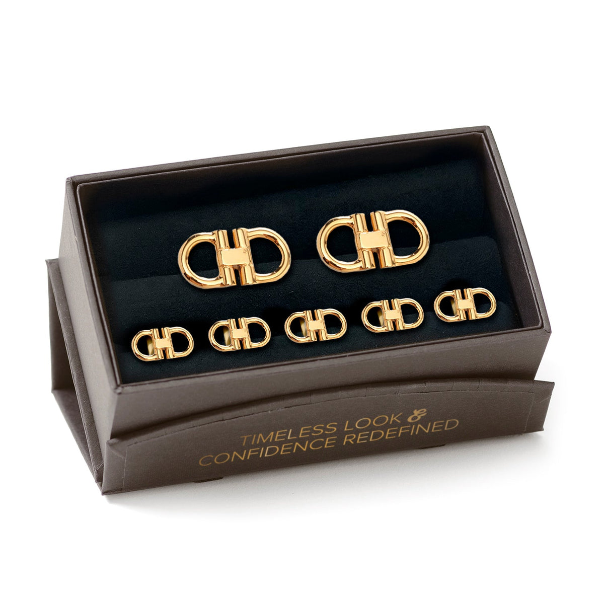 Stainless Steel Gold Horse Bit 5-Stud Set
