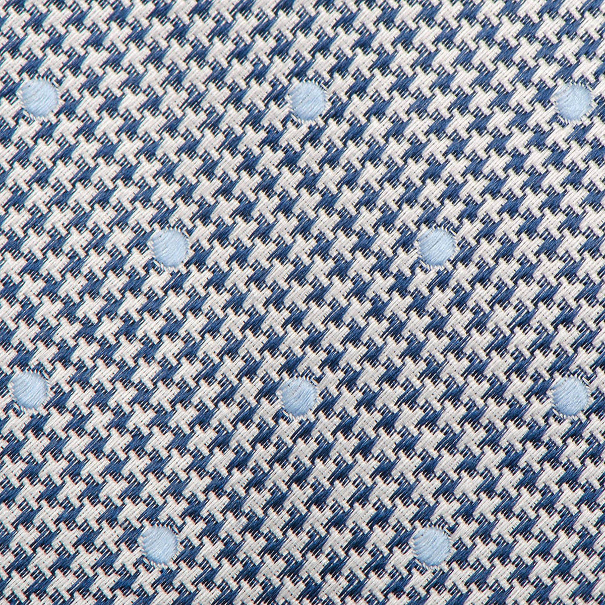 Dotted Herringbone Gray Silk Tie