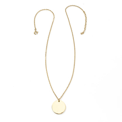Stainless Steel Gold Engravable Necklace and Cufflinks Gift Set