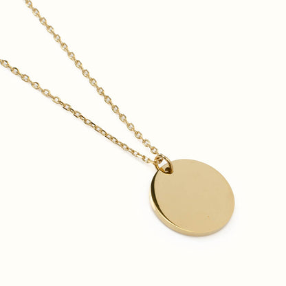 Stainless Steel Gold Engravable Necklace and Cufflinks Gift Set