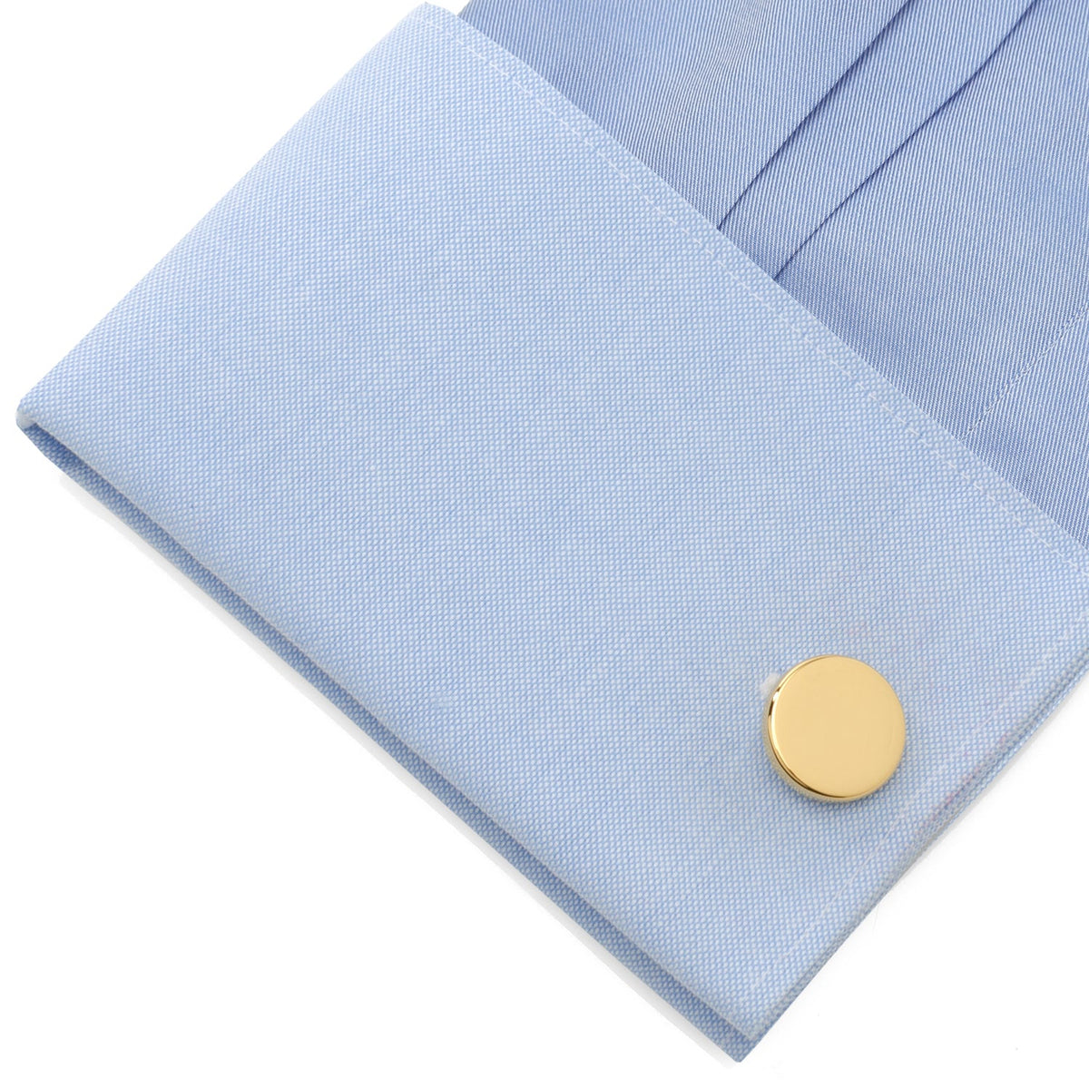 Stainless Steel Gold Engravable Necklace and Cufflinks Gift Set