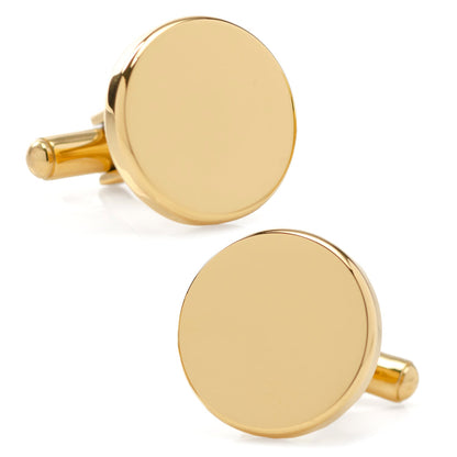 Stainless Steel Gold Engravable Bar Necklace and Cufflinks Gift Set