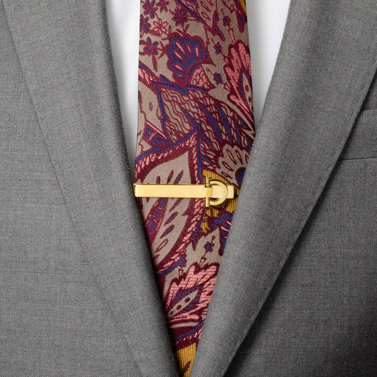 Stainless Steel Gold Horse Bit Tie Bar