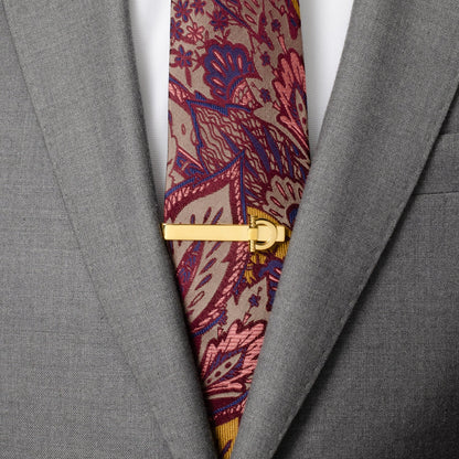 Stainless Steel Gold Horse Bit Tie Bar