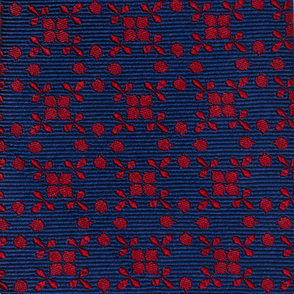 Navy/Red Patterned Men's Tie