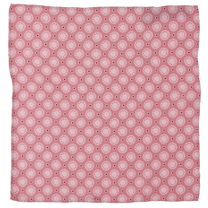 Dusty Blush Floral Motif Pocket Square