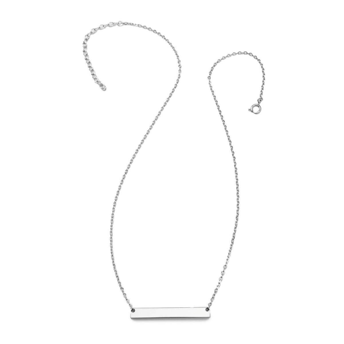 Stainless Steel Engravable Bar Necklace and Cufflinks Gift Set