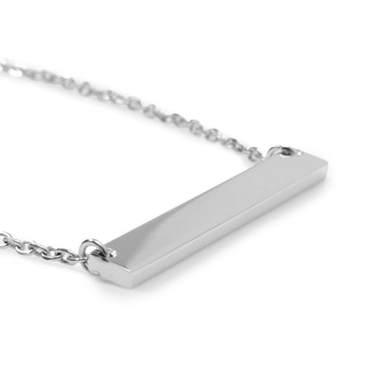 Stainless Steel Engravable Bar Necklace and Cufflinks Gift Set