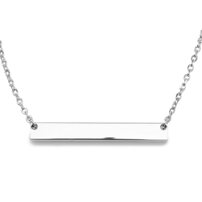 Stainless Steel Engravable Bar Necklace and Cufflinks Gift Set