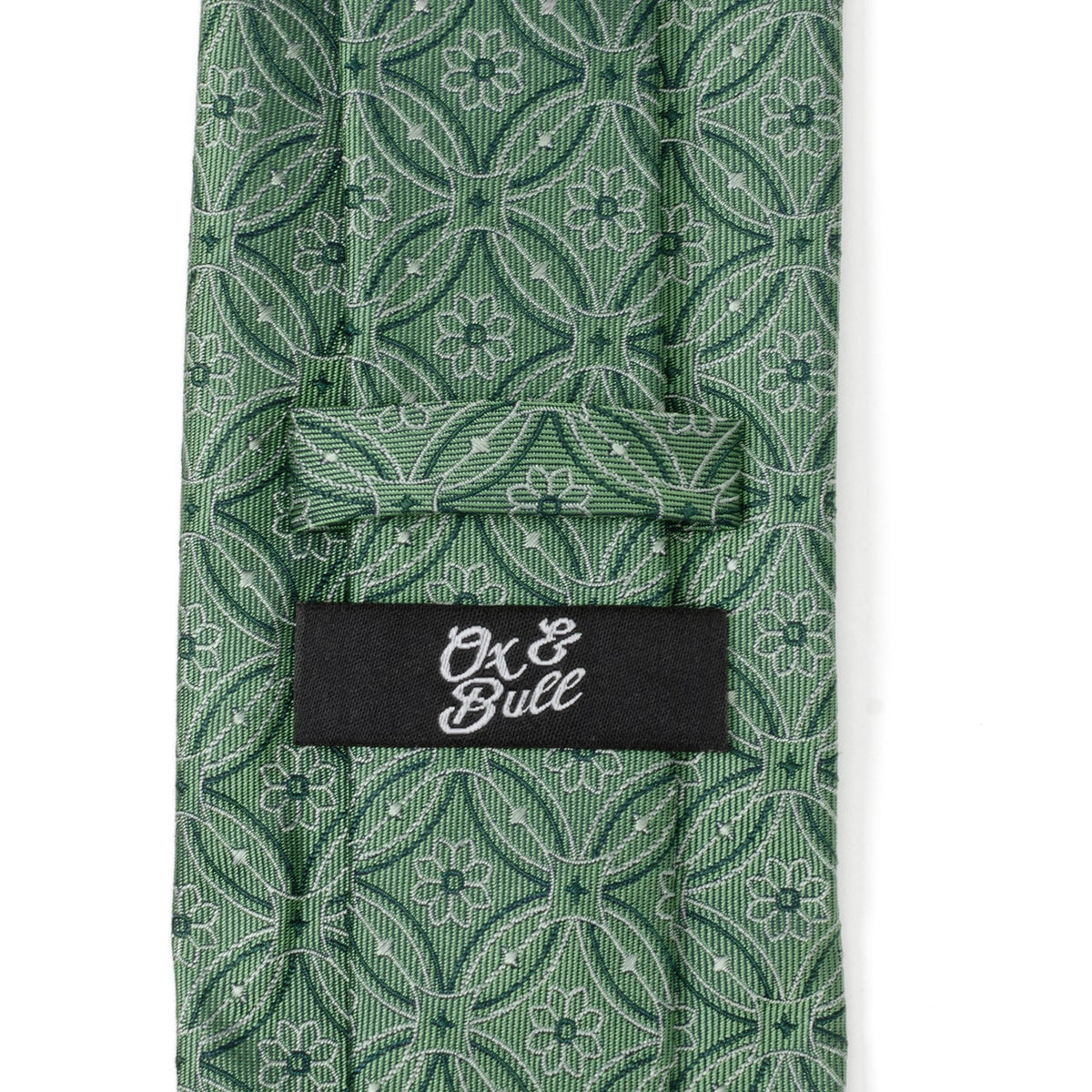 Watercress Green Tiled Big & Tall Men's Tie