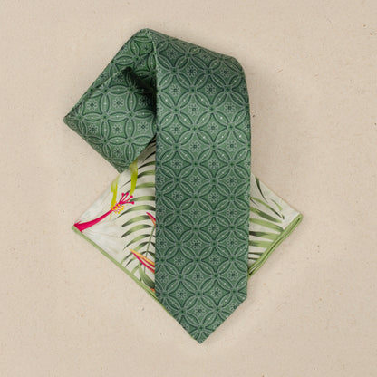 Watercress Green Tiled Men's Tie