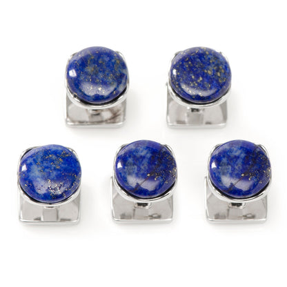 Sterling Silver Classic Formal Lapis 5-Studs