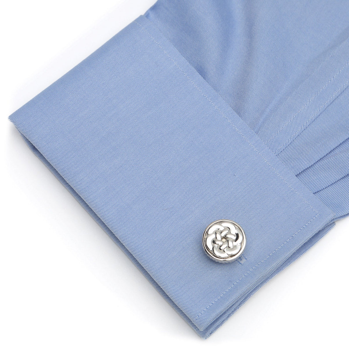 Sterling Silver Woven Cufflinks