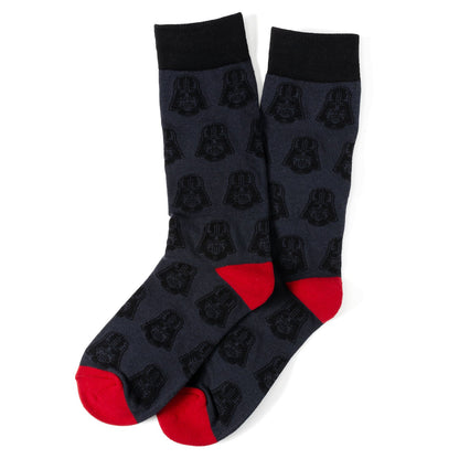 Star Wars Darth Vader Black, White, and Gray Dress Socks and Lapel Pin Gift Set