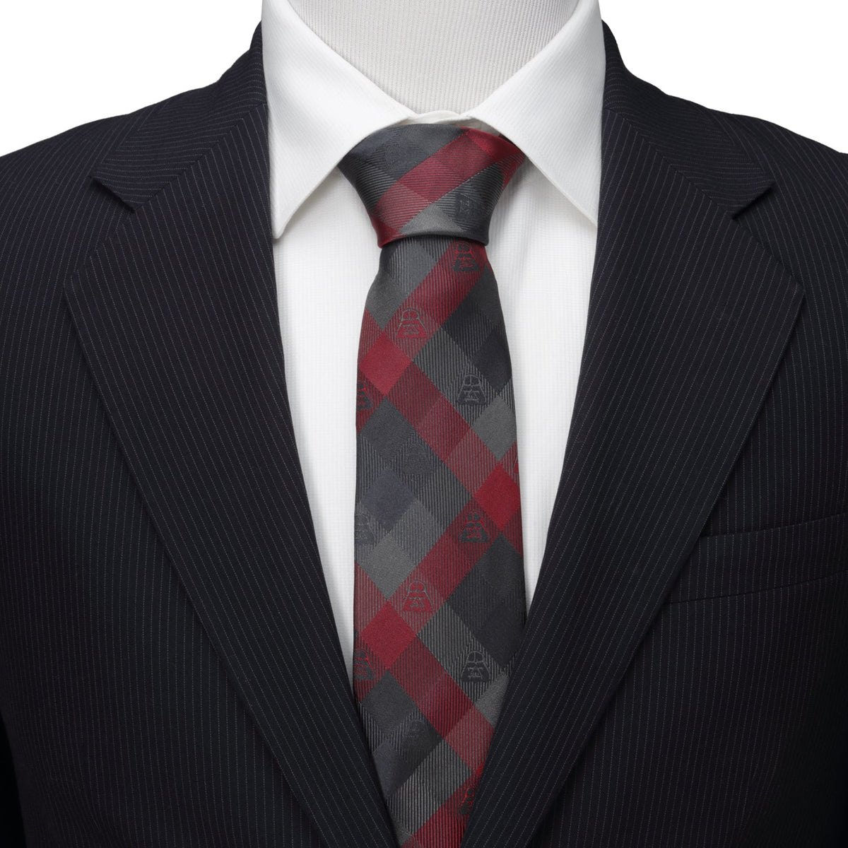 Star Wars Darth Vader Black and Red Plaid Tie