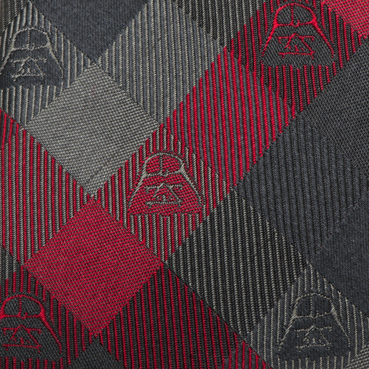 Star Wars Darth Vader Black and Red Plaid Tie