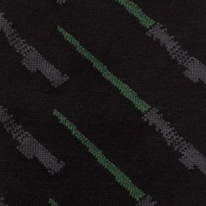 Star Wars Green and Red LIGHTSABER Pattern Black Dress Socks with Jedi Crest Lapel Pin Gift Set