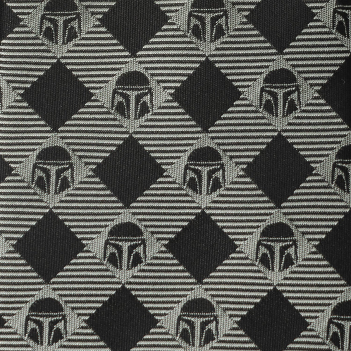 Star Wars Mandalorian Black and Gray Plaid Tie