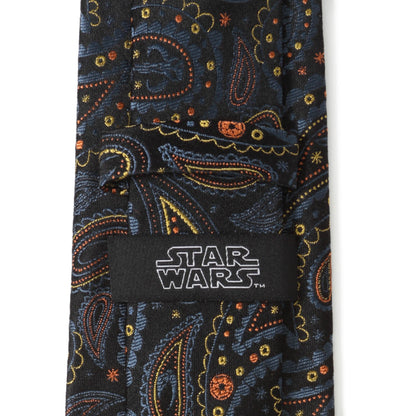 Star Wars Mandalorian Black Paisley Tie