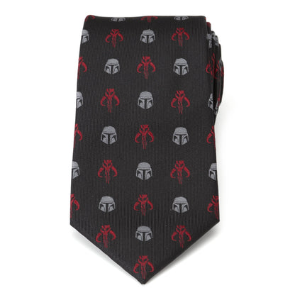 Star Wars Mandalorian & Mythosaur Big & Tall Red Black Tie