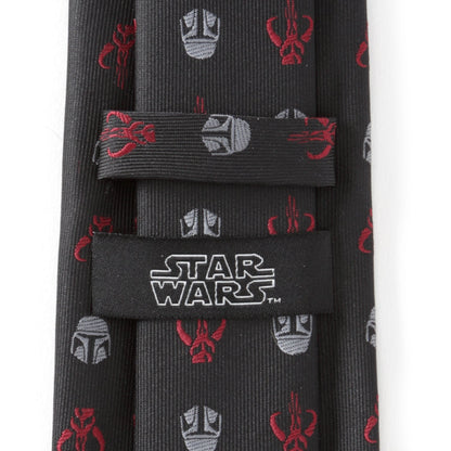 Star Wars Mandalorian & Mythosaur Big & Tall Red Black Tie